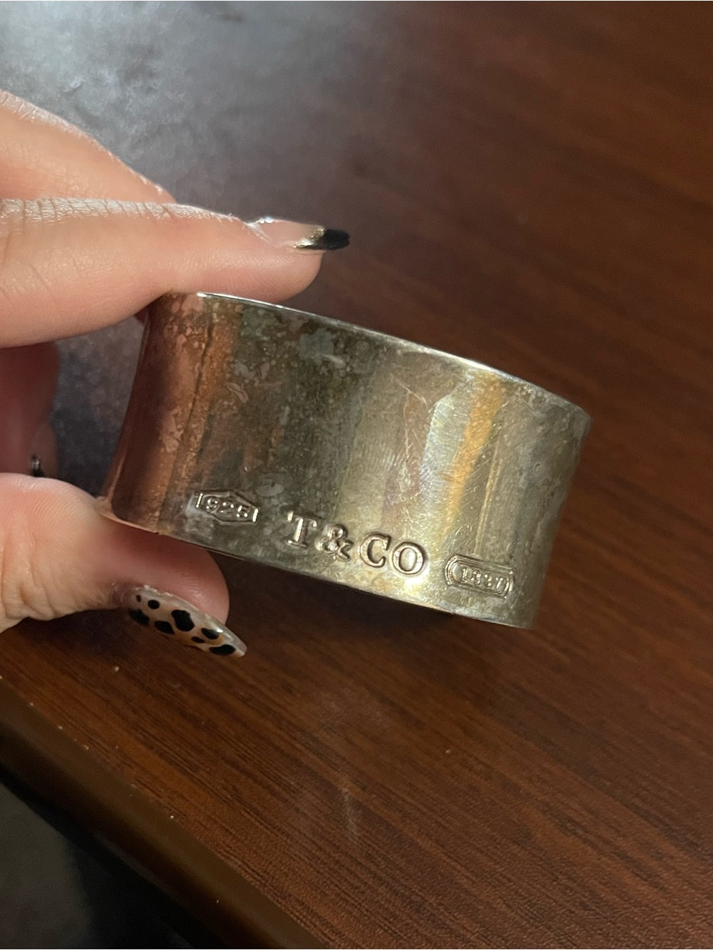 Tiffany & Co. 1837 925 Sterling Silver Wide Cuff Bracelet